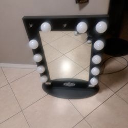 Black Vanity Girl Mirror