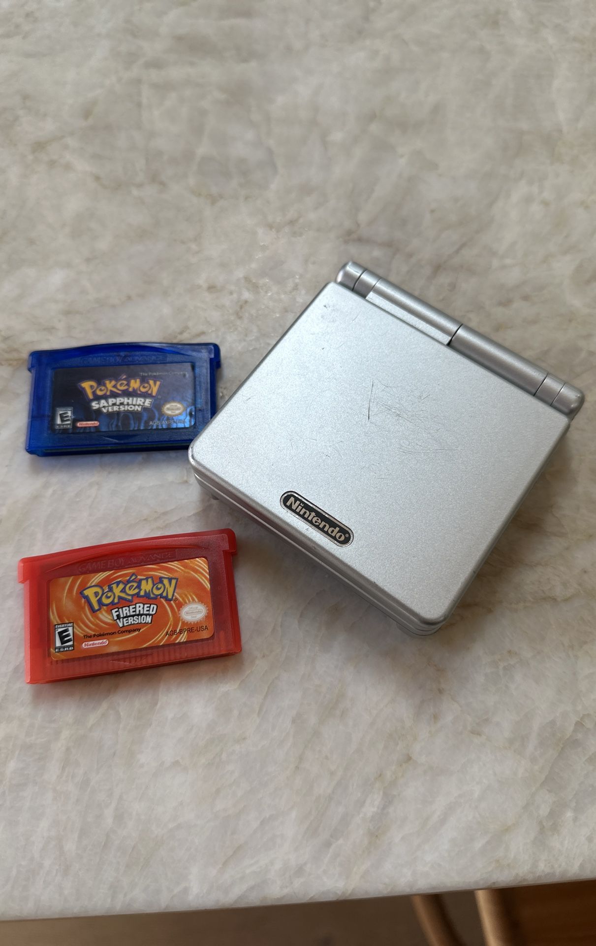 Nintendo Game Boy Advance GBA SP Platinum Silver System AGS 001 (USED)