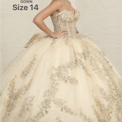 New Champagne dress Size 14