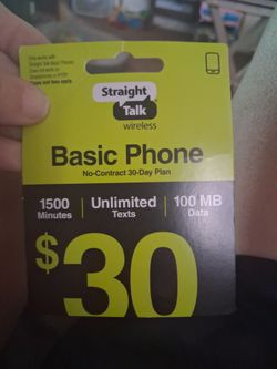 Straight talk basic phone 30 day plan