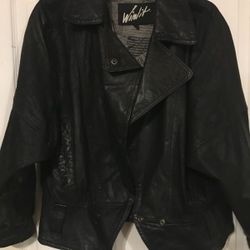 Black leather jacket