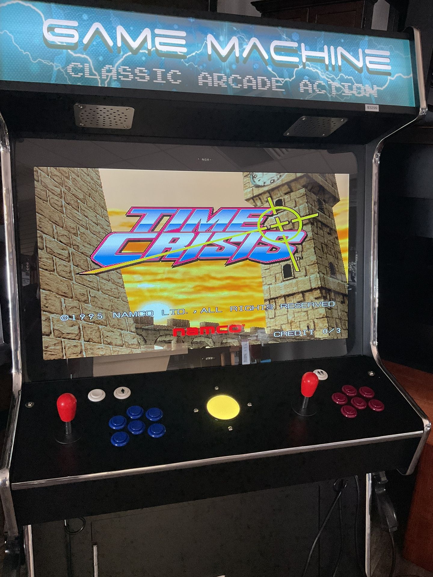 2 Player Multicade Arcade Cabinet With Track Ball And Light Guns