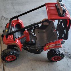 Power Wheels Baja Trailster Battery-Powered Ride-On Toy, Pretend Dune Buggy, Multi-Terrain Traction, Preschool Toy, Seats 2, Ages 3+ Years