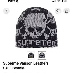 Supreme Vanson Skull Beanie 