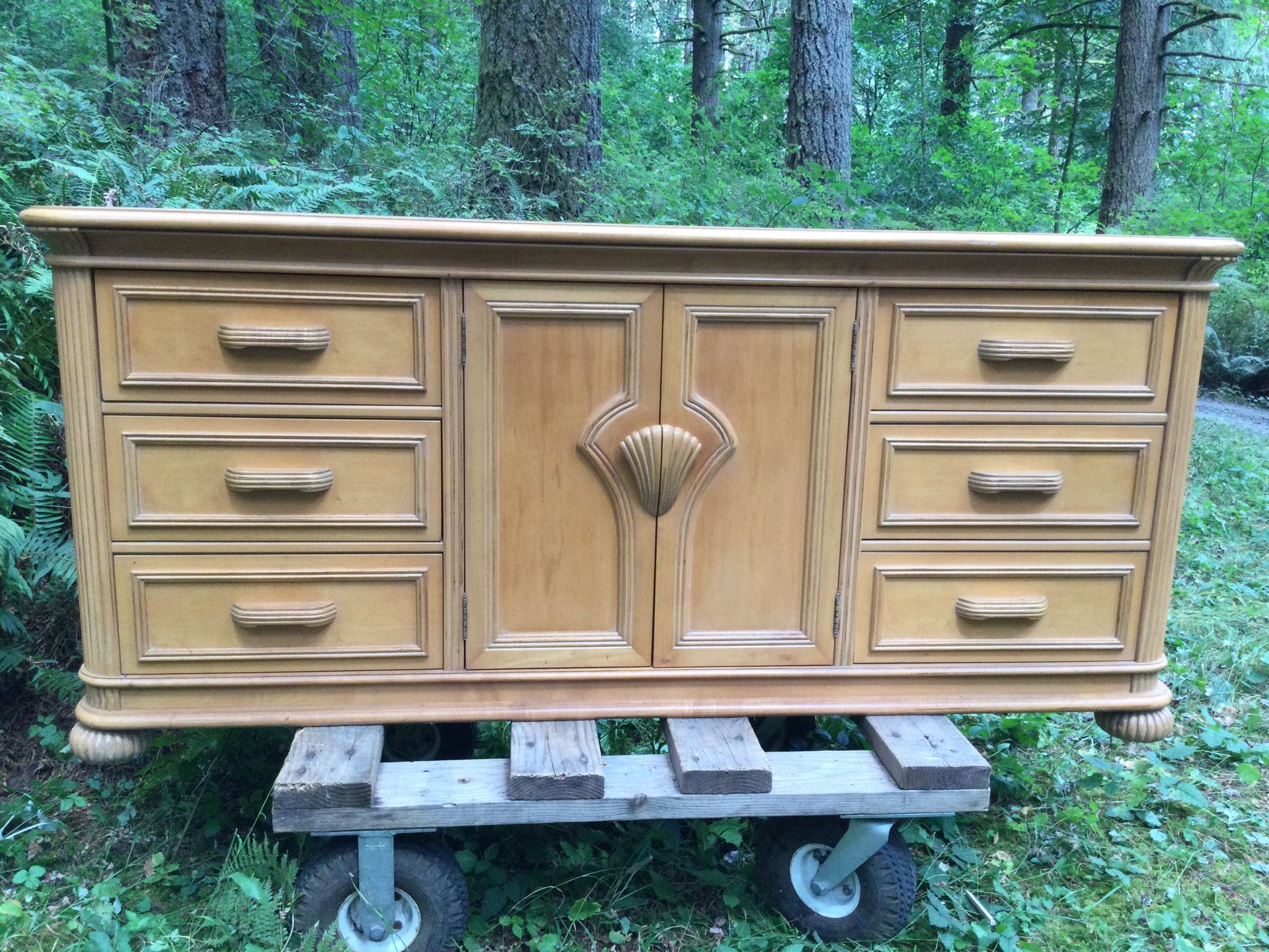 Bernhardt Maple Chest of Drawers + Bonuses Mirror & Headboard 