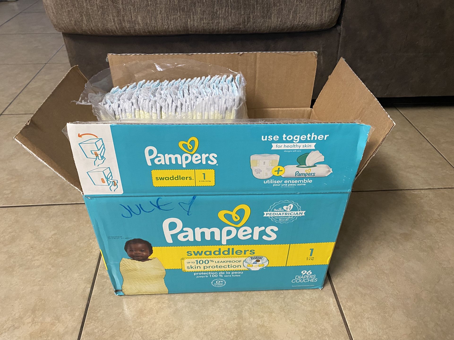 Pampers size one 92 count