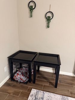 2 Espresso end tables