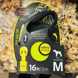 Dog Leash, 16’ Lead, Safety Neon Visibility, Fully Retractable