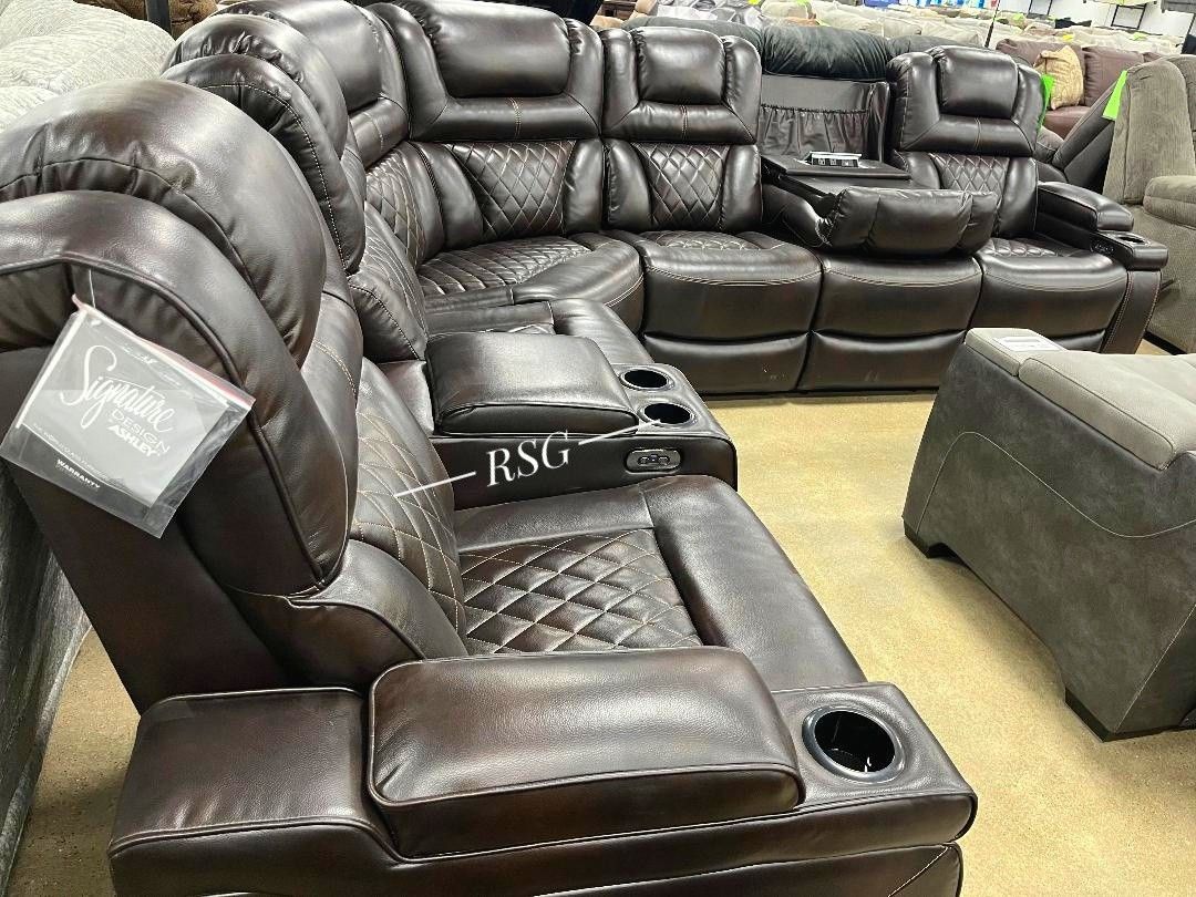 Luxury Electric Reclining Sectional Couch Set ⭐$39 Down Payment with Financing ⭐ 90 Days same as cash