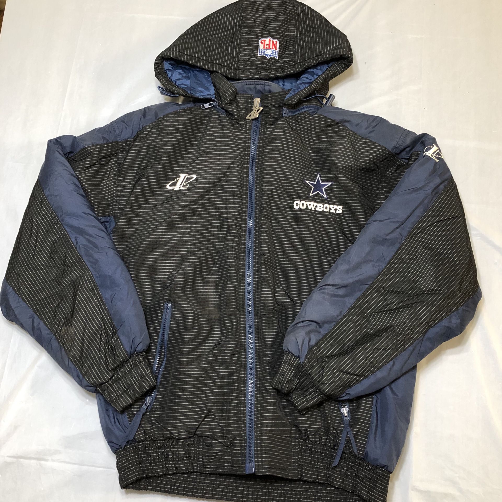 STARTER, Jackets & Coats, Vntg 9s Dallas Cowboys Authentic Starter Pro  Line Nfl Puffer Jacket M No Hood