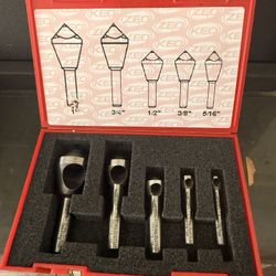 KEO Countersink Set: 90°, 5 Pc, 5/16 in to 1 in, 0 Flute, Cobalt