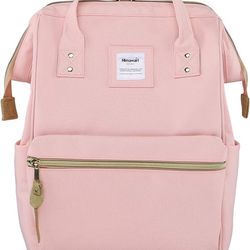 himawari Laptop Backpack for Women&Men,Wide Open Large USB Charging Port 15.6 Inch Laptop Doctor College Work Bag (9001- USB Pink)