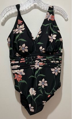 Black Floral Swimsuit size 14