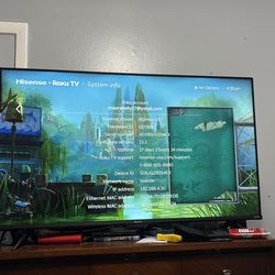 Hisense, Roku, 4K resolution,  43 inch
