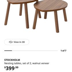 IKEA Stockholm Nesting Coffee Sofa Tables