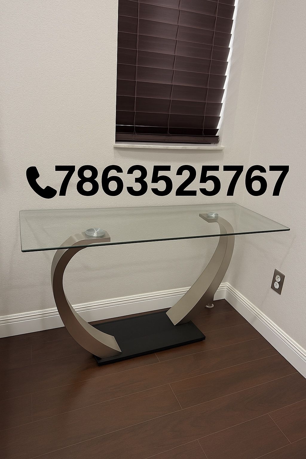 Glass Entryway Table - Excellent Condition - 18”x48”