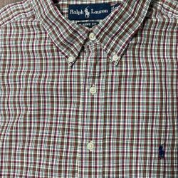 Ralph Lauren Men’s Plaid Button Down  Shirt XL 