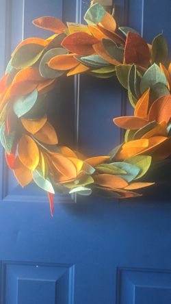 Fall Harvest Felt Leaf Wreath 🍂