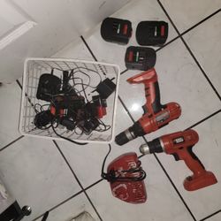 Drills, Batteries, Chargers