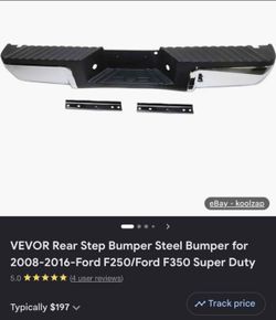 VEVOR Rear Step Bumper designed for 2008–2016 Ford F-250 and F-350 Super Duty trucks VEVOR Rear Step Bumper.