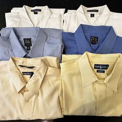 6 2XL Men’s Button Down Shirts-Ralph Lauren+Nautica