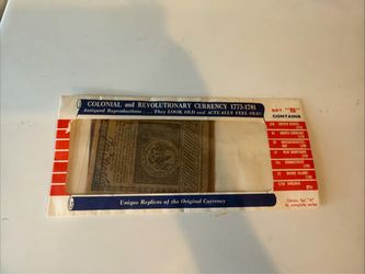 COLONIAL & REVOLUTIONARY CURRENCY Antiqued Reproduction Set B