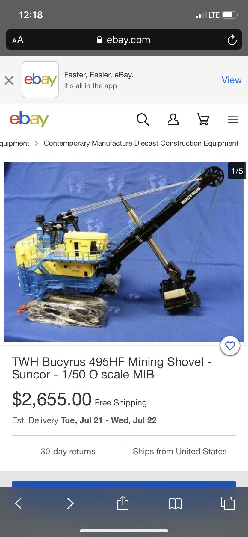 Bucyrus P&H electric mining shovel