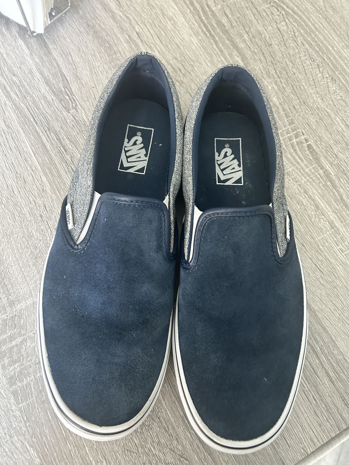 Vans Classic Slip-On Suede Suiting Dress Blue Size 11