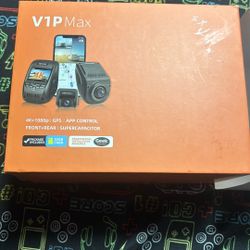  Rexing - V1P Max Plus Real 4K UHD Dual-Channel Front and Rear Wi-Fi Dash Camera - Black
