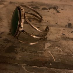 Turquoise  Silver Cuff Bracelet  Thumbnail