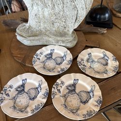 Rustic Farmhouse 4 🐰Southern Living Rabbit 🐇 Plates 