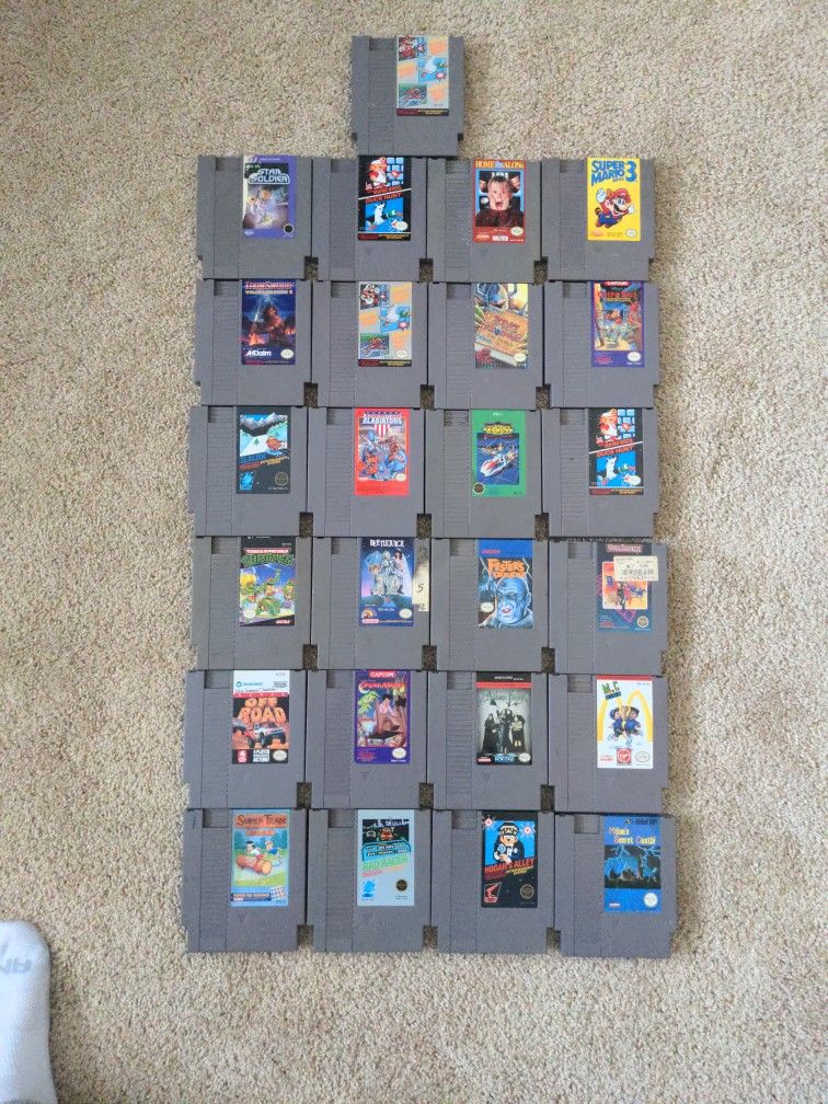 25 NES Games – Mario 3, Beetlejuice, Chip ’n Dale – Untested Lot