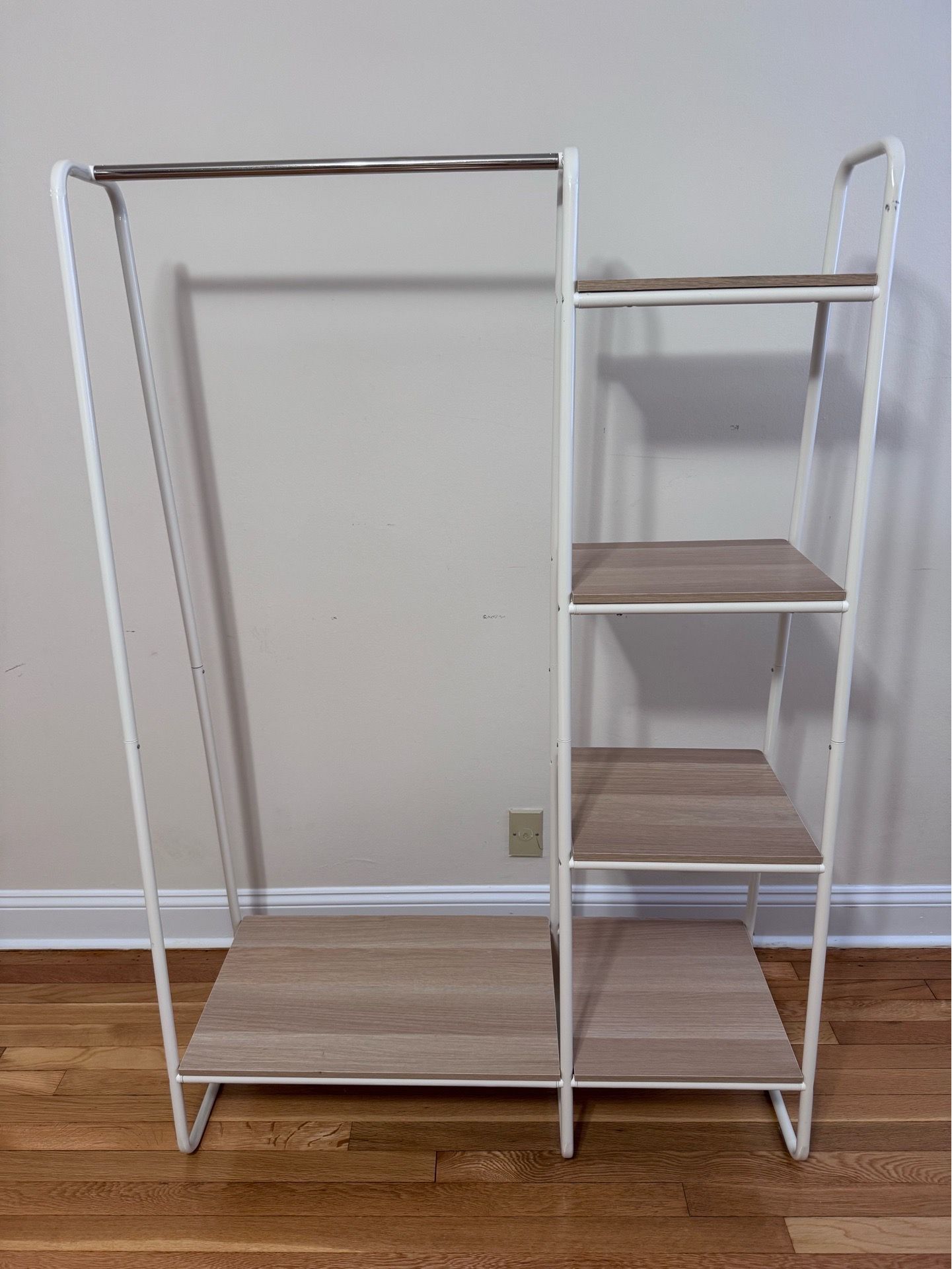Metal and Wood Garment Rack