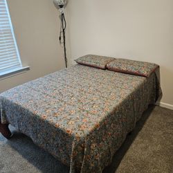 Full Size Memory Foam Mattress + Sturdy Metal Bed Frame (Optional Quilt) - See Explanations Below