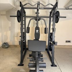 Smith Machine SM2001/FID Adj Bench/Gym Equipment/Fitness/Squat Rack/‼️⭕️WEIGHTS AND BARBELL SOLD INDIVIDUALLY ⭕️‼️FREE  DELIVERY🚚  