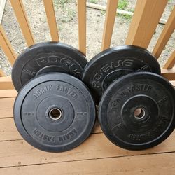 Four 25lbs Rubber Bumper Weights