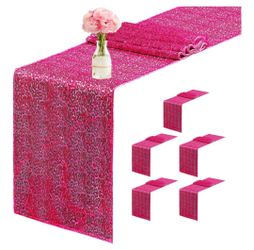 Set of 6 Sequin Table Runners