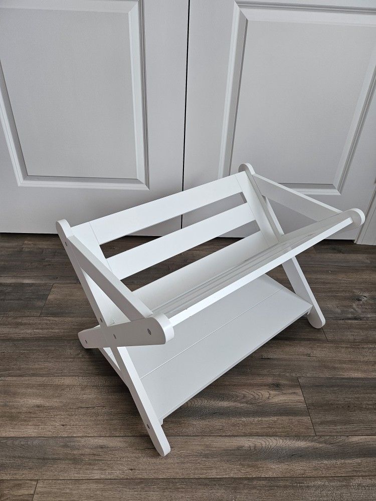 Kids Wooden Bookshelf With Caddy
