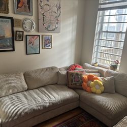 White Sectional Couch Sofa Like New
