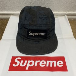 Black Camo Supreme 5 Panel Hat