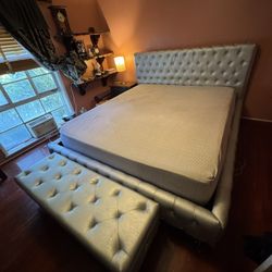 King Bed Frame And Storage Bench