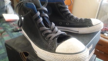 Black and Navy Blue Converse