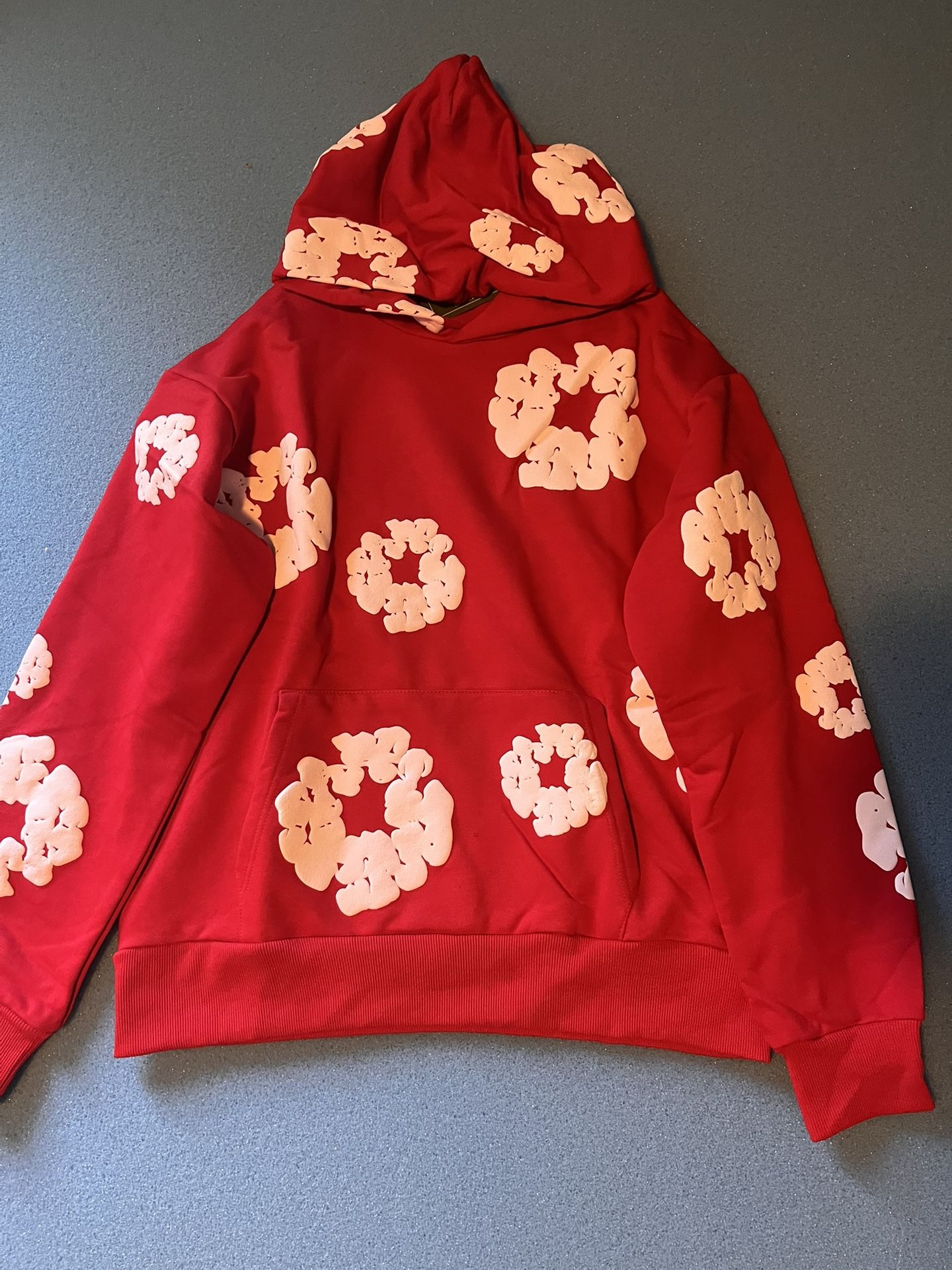 Red Denim Tear Hoodie