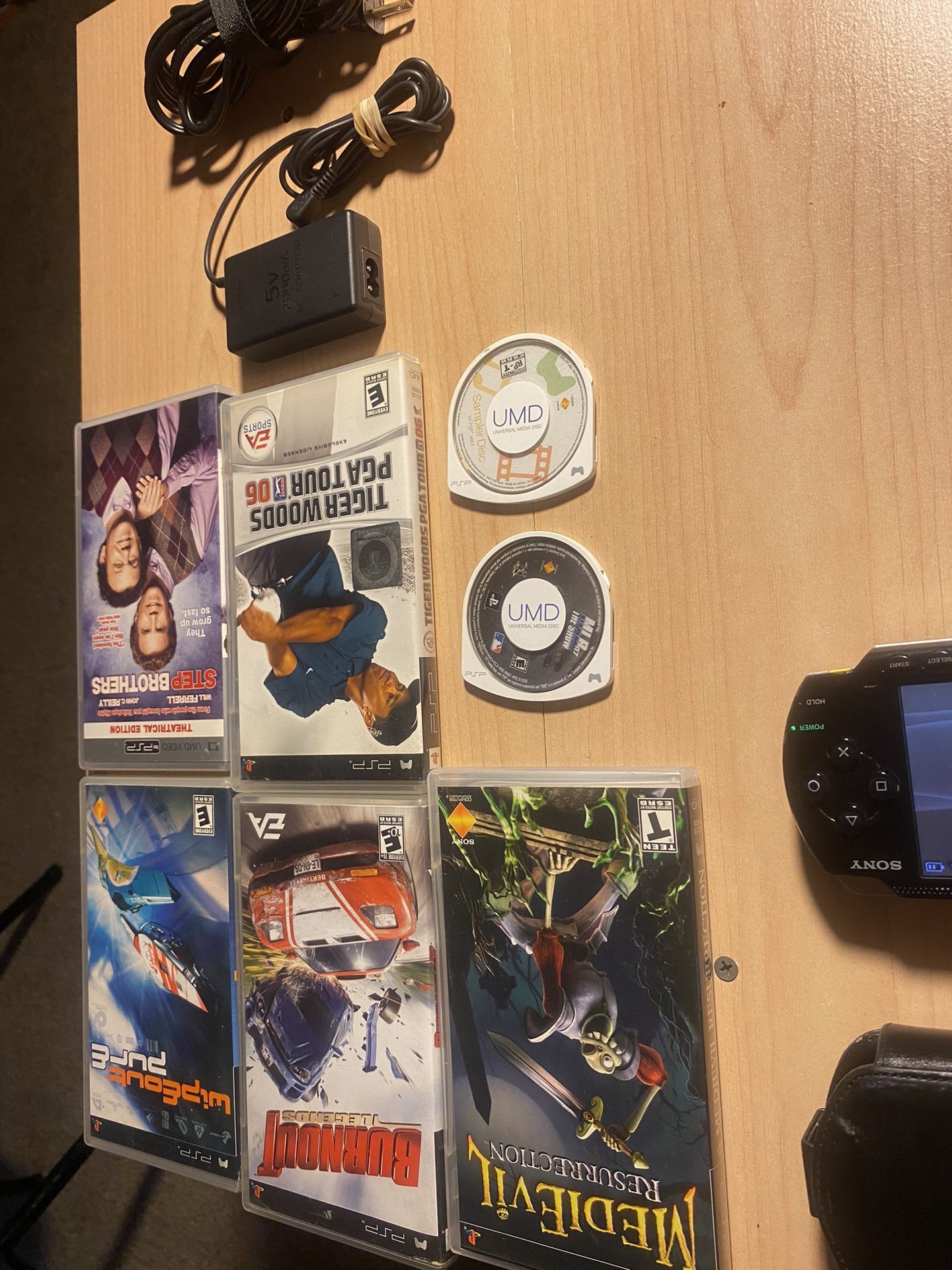 PSP with Games + Charger + Case – Fully Working!