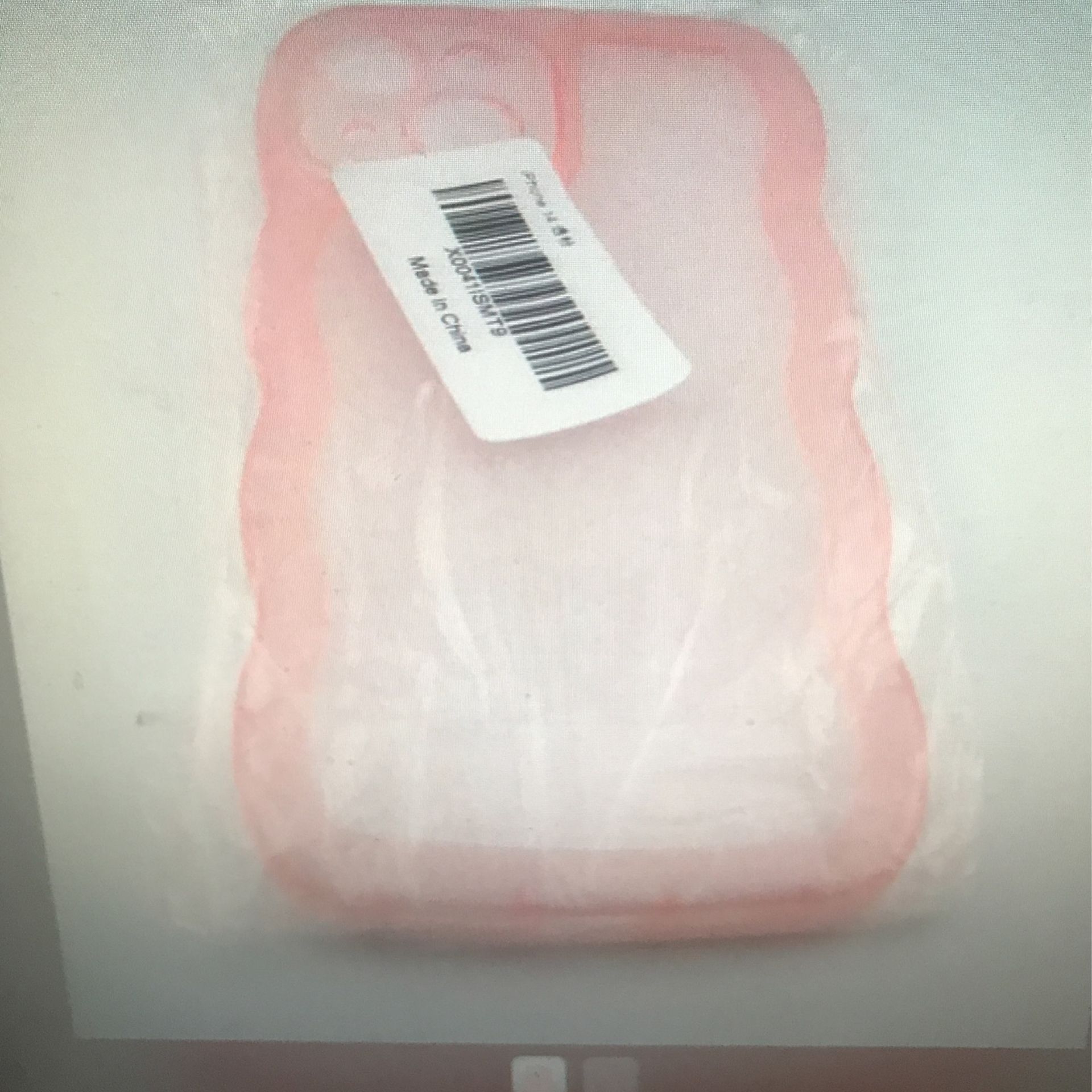 Pink Phone Case for iPhone 14 6.1 inches, Soft Transparent TPU Wavy Edges NEW