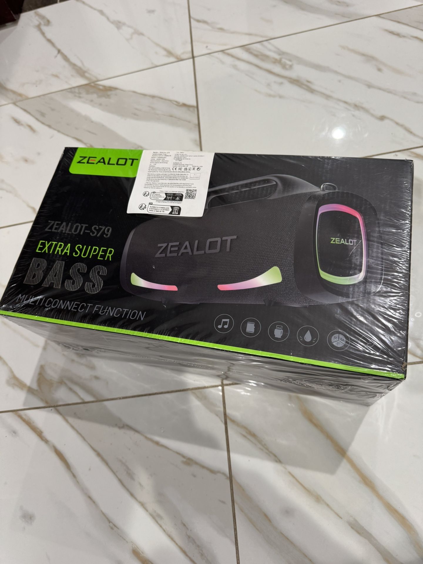 ZEALOT ZEALOT S79 100W Wireless Speaker, Outdoor Portable Subwoofer, High Fidelity Sound Quality, Dual Pairing, Fast Charging, 24000mAh Battery, Mobil