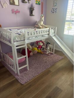 Children’s bed with slide