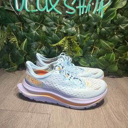 Hoka One One Kawana Shoes Womens 9 Blue Summer Song Lavender Sneakers Running