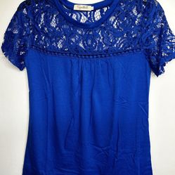 Spadehill Women's Elegant Floral Lace Blouse Short Sleeve  - 2 Available 