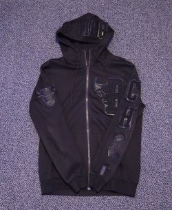 Black Pro Chicago Bulls Zip-Up Hoodie